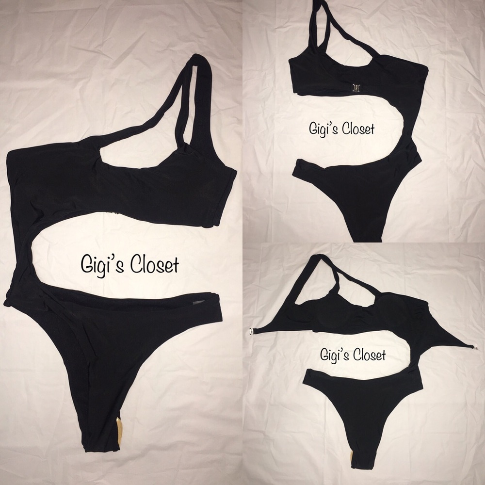 Double Strap Shoulder One Piece Bikini - Picture 4 of 8